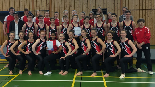 Bayerische Meisterschaften Team Gym am 9. April 2016 in Lohof