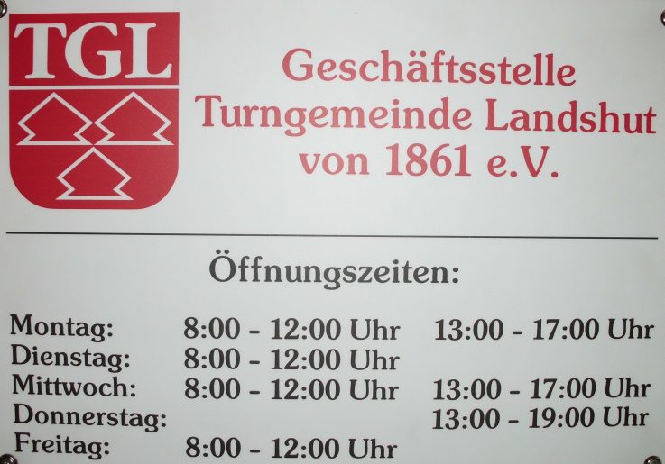 Neue Öffnungszeiten der TGL-Geschäftsstelle