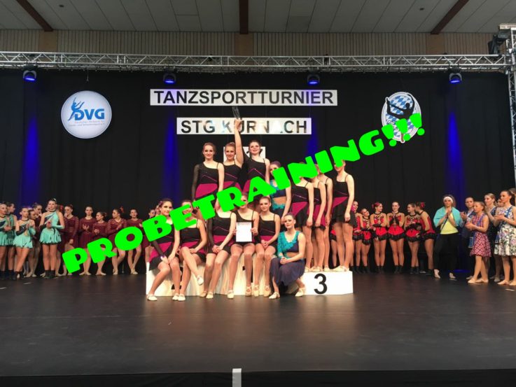 Probetrainings Abteilung Schautanz