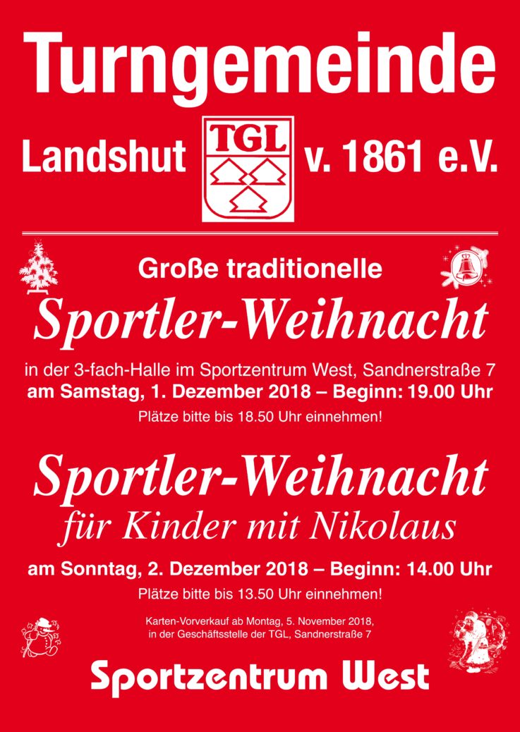 Kartenvorverkauf für TGL-Weihnachtsfeiern
