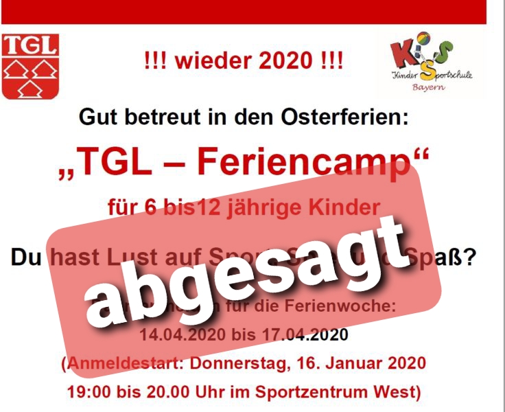 TGL-Osterrallye und TGL-Osterferiencamp entfallen