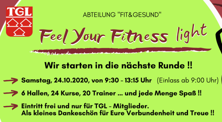 „Feel your Fitness light“: Anmeldung bis 21. Oktober möglich!