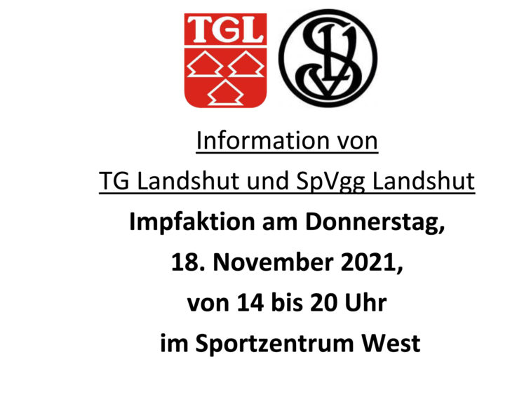 Impfaktion im Sportzentrum West am Donnerstag, 18. November