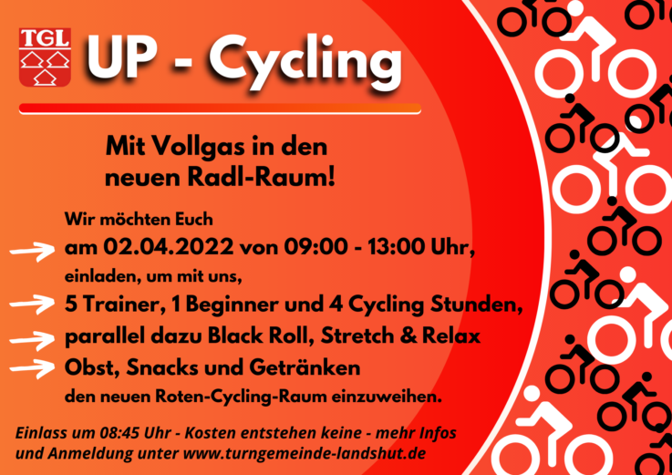 Neuer Indoorcycling-Raum: Aktionstag „Up-Cycling“ am 2. April – Online anmelden!
