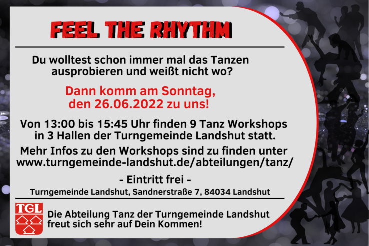 Tanzen, aber wo? – Abteilung Tanz präsentiert „Feel the rhythm“ mit vielen Workshops