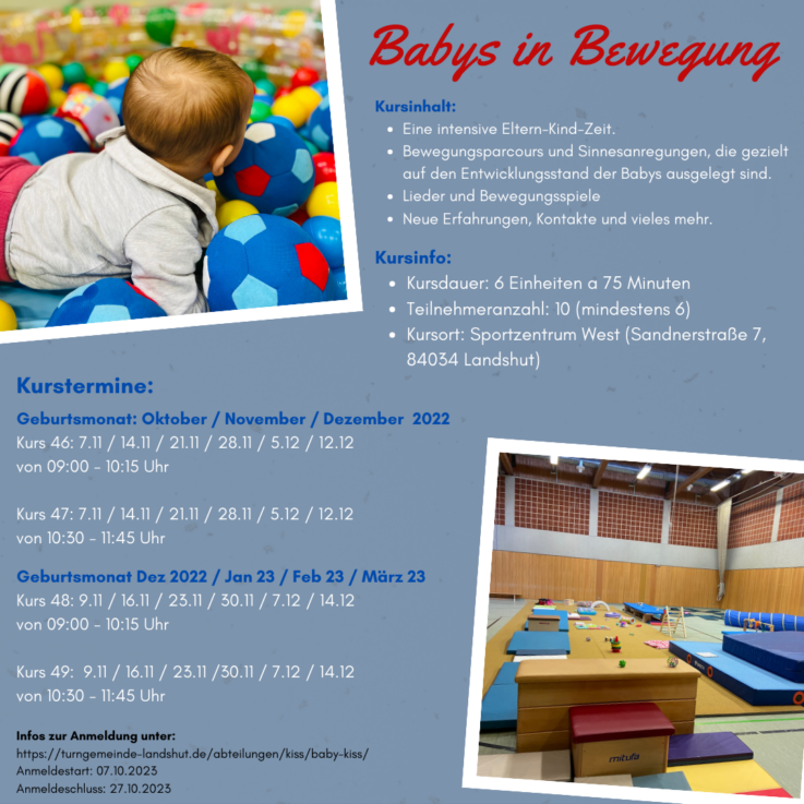 Babys in Bewegung: Neue Kurse ab November