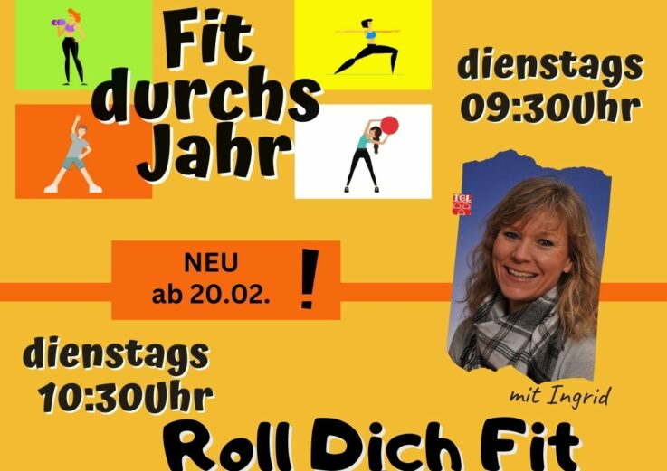 Fit durchs Jahr: Neues Stundenangebot ab Dienstag, 20. Februar, in der Halle 9