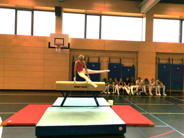 Ilian Hegel am Pauschenpferd Ilian Hegel am Pauschenpferd