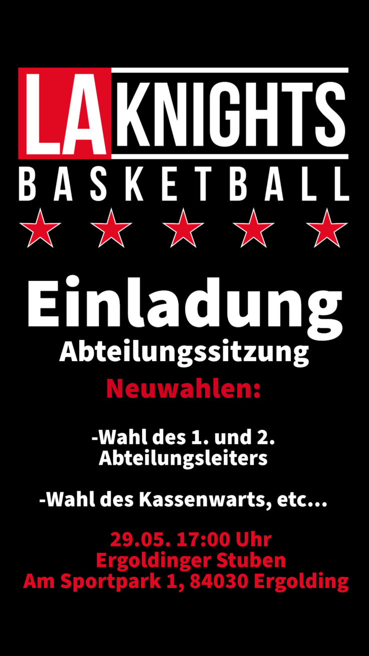 Einladung zur Abteilungssitzung der Basketballabteilung