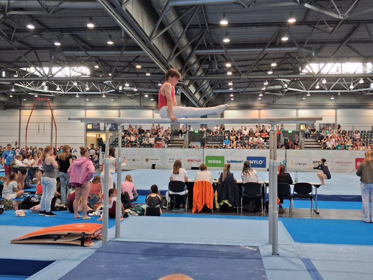 Deutscher Vizemeister Lukas Westermeier am Barren